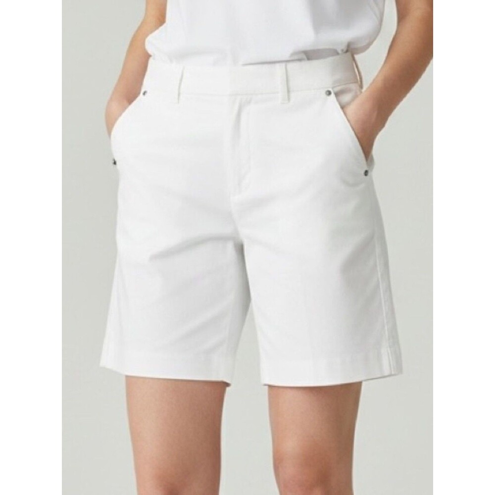 White House Black Market Tailored White Shorts – Mid Rise, Classic Fit, Summer